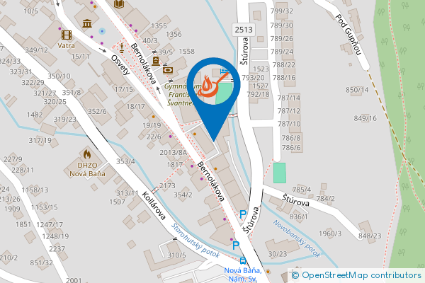 Mapa - Pizzeria Riallto, Bernolákova 1872/13,