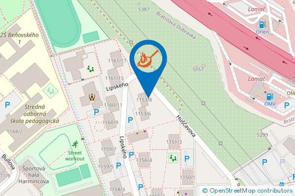 Mapa - Yess Pizza, Lipského 1157, 841 01 Dúbravka