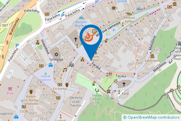 Mapa - CASTELLO Pizzeria, Farská 2