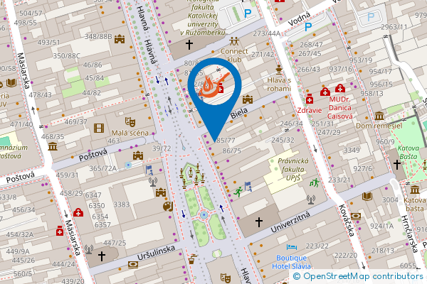 Mapa - Karczma MLYN, Hlavna 86 04001 Košice - Staré Mesto