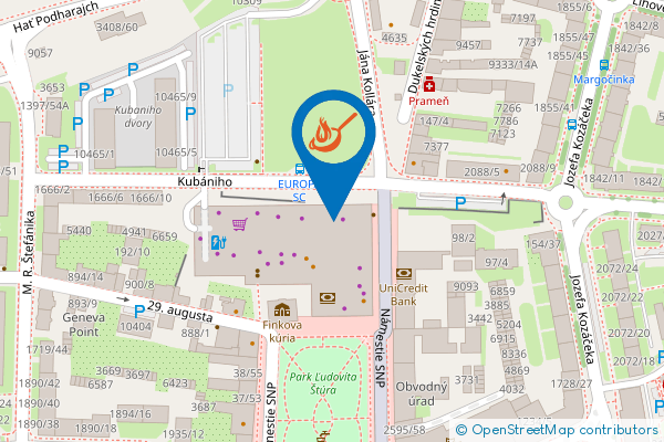 Mapa - Knar Restaurant & Pizza, Námestie SNP 63,