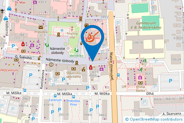 Mapa - Medellín Restaurant, Námestie Slobody 6/16, 971 01 Prievidza