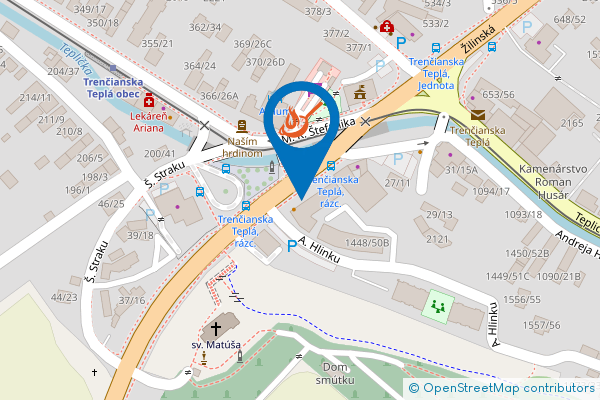 Mapa - Pizza u ZAKA, Štefana Straku 49, Trenčianska Teplá