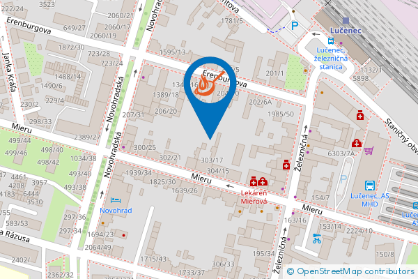 Mapa - Pizzéria Ragazza, Mieru 304/15,