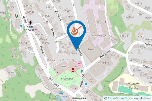 Mapa - Reštaurácia Ametyst, Križovatka 3,