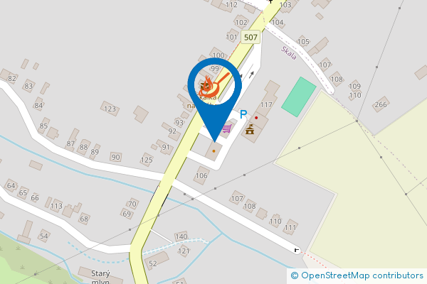 Mapa - Skalanka Pub, Skalka nad Váhom 105, 913 31  Skalka nad Váhom