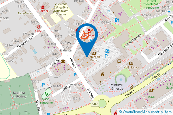 Mapa - Taverna (Galanta), 50 1596, Hodská,