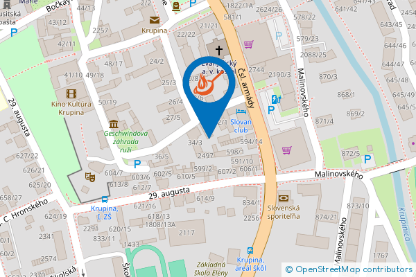 Mapa - CITY BAR, Sládkovičova 3,
