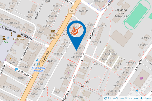 Mapa - Dixie's Burger, Topoľčany 4453/19A,
