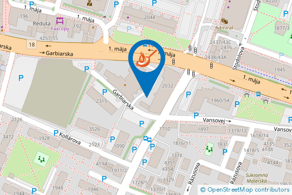 Mapa - Fabrica Bistro & Pub, Garbiarska 2032, 031 01 Liptovský Mikuláš