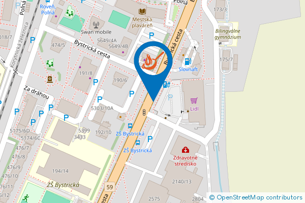 Mapa - Familiya Restaurant, Bystrická cesta 5616/2c, 034 01 Ružomberok