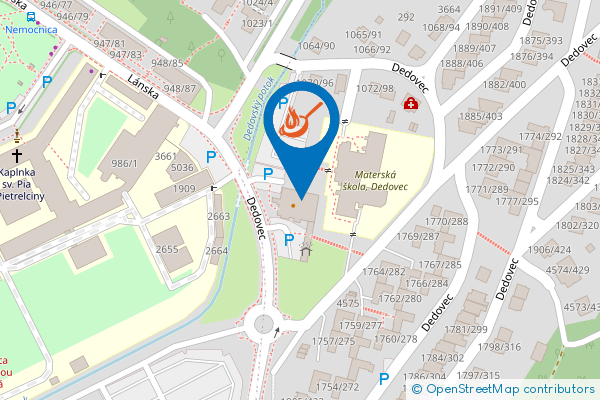 Mapa - Hošták reštaurácia & pizzeria, Dedovec 1748/267 Považská Bystrica 01701