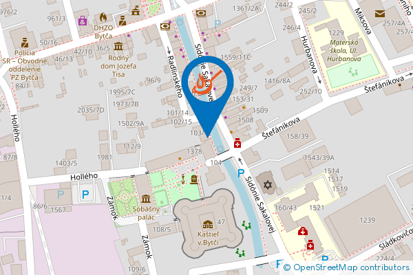 Mapa - LA STORIA, Zámok 105 01401 Bytča