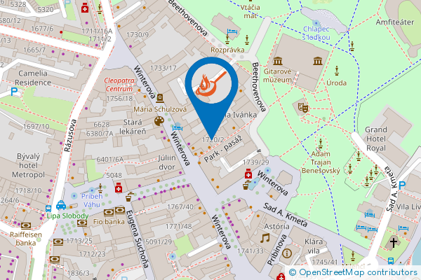 Mapa - Le Griffon, Winterova 29,