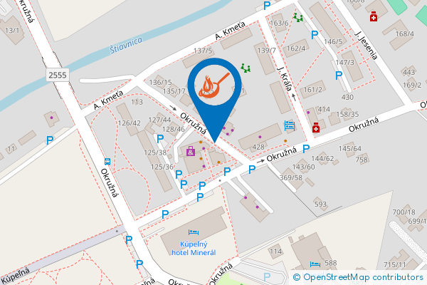 Mapa - Lokál BISTRO, Okružná 122, Dudince - sídlisko,