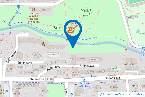 Mapa - Monáda, Štefánikova 39, Senica,