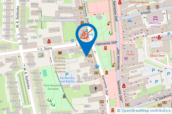 Mapa - Pappa's Mediterranean Bistro, Námestie SNP 27,