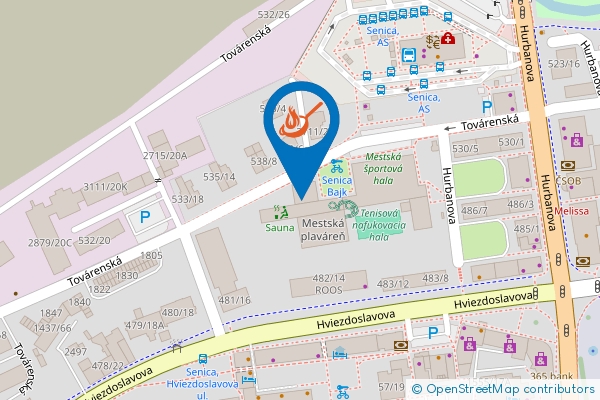 Mapa - Pekná pizza Senica - Napoletana, Hviezdoslavova 482/14,
