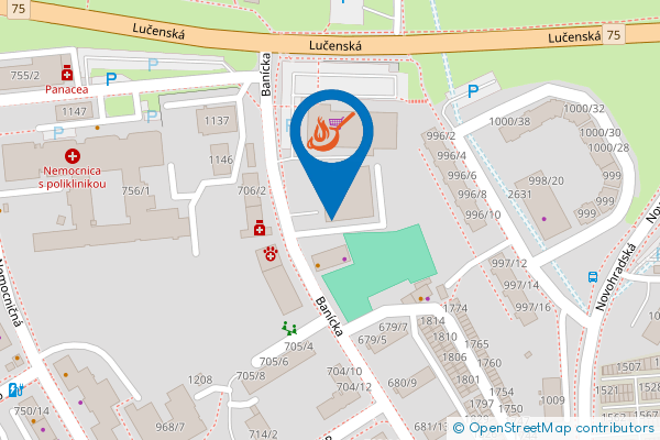 Mapa - Pizza Grande, Banícka,