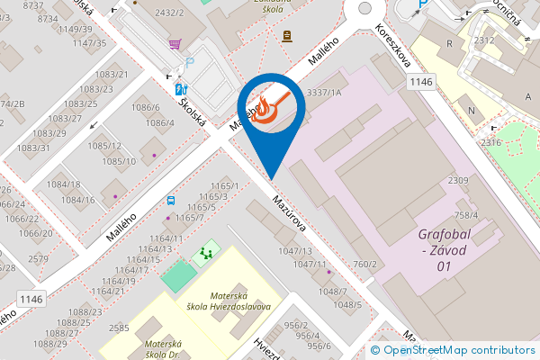 Mapa - Pizzeria Sophia, Mazúrova 15, Skalica,
