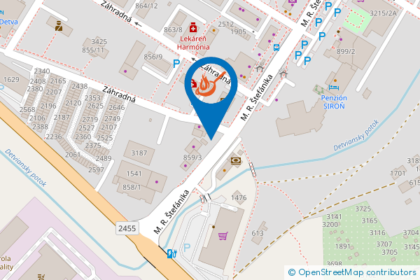 Mapa - PIZZERIA TALIA, M.R.ŠTEFÁNIKA 3175,
