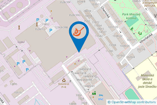Mapa - Prešporská kantína, Turbínová 3528/1,
