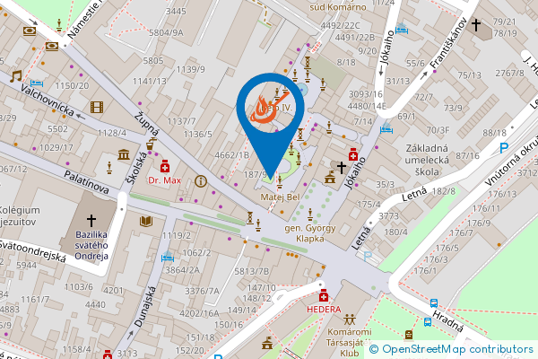 Mapa - Restaurace Klapka, Nám. gen. Klapku 9,