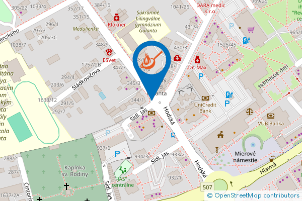 Mapa - Reštaurácia Spoon Galanta, Sídlisko Jas 5/936,