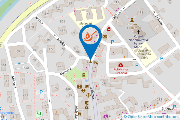 Mapa - Restaurant Bar ARTEMIS, Stred 181 023 54 Turzovka