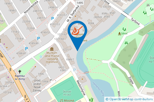 Mapa - Restaurant Mlyn, Medzimlynie 9,