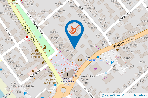Mapa - SENATOR Pub&Restaurant, Trojičné námestie 189/7, 027 44 Tvrdošín