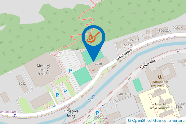 Mapa - Tuscany, Kutuzovova 3828, 085 01 Bardejov