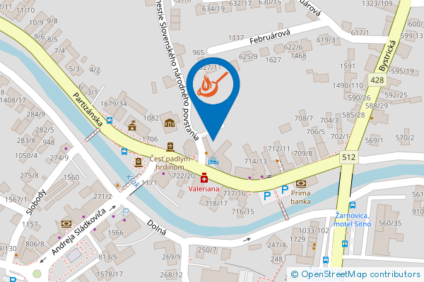 Mapa - Pizzeria pod Kaštieľom, Námestie Slovenského národného povstania 25,
