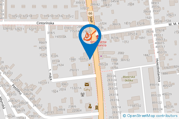 Mapa - PREZIDENT Grill & Pizza, Slovenského národného povstania 21,