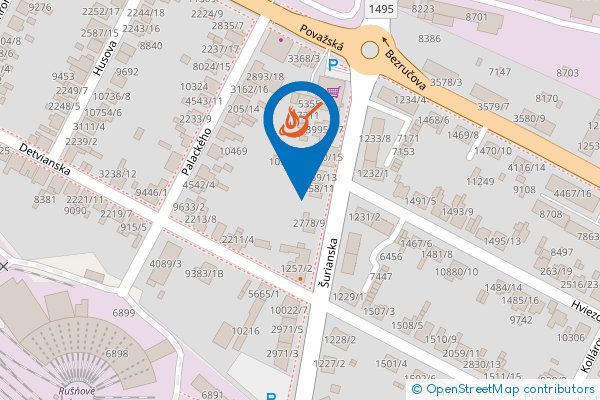 Mapa - Reštaurácia a pub u Emky, Detvianska 1257/2, Pri Bani,