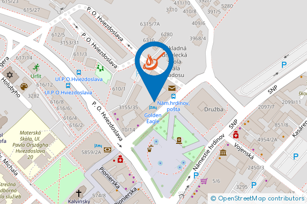 Mapa - Reštaurácia Golden Eagle, Námestie hrdinov 12,