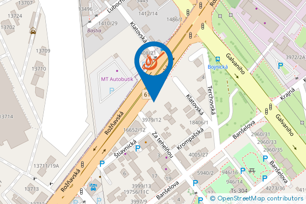 Mapa - Ristorante Italiano da Cono, Za Tehelňou 3977, 821 04 Ružinov